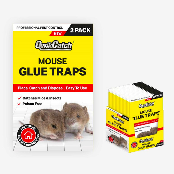 QwikCatch Mouse Glue Traps 2 Pack single front view