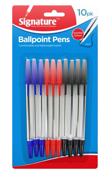Signature Ballpoint Pens 10 Pack single front view