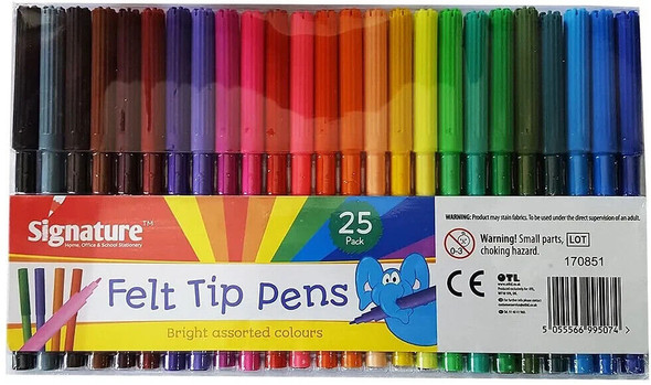 Signature Felt Tip Pens 25 Pack single front view