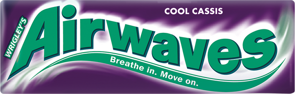 Airwaves Cool Cassis Sugarfree Chewing Gum 10 Pieces pack front view
