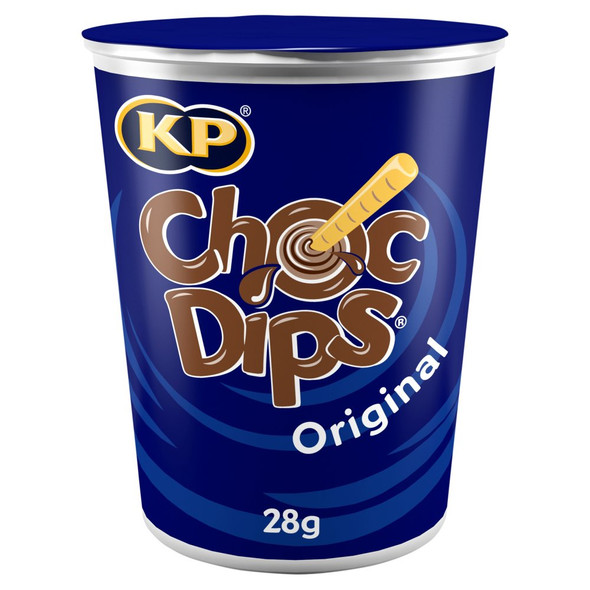 KP Choc Dips Original 84g 3 pack snack pots front view