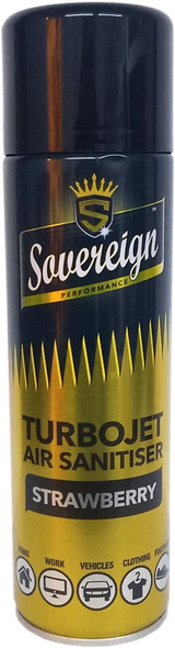 Sovereign Turbojet aerosol air freshener strawberry 500ml can front view