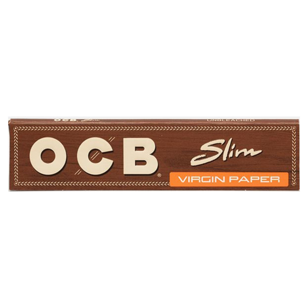 OCB Virgin Unbleached King Size Slim Rolling Papers 32s