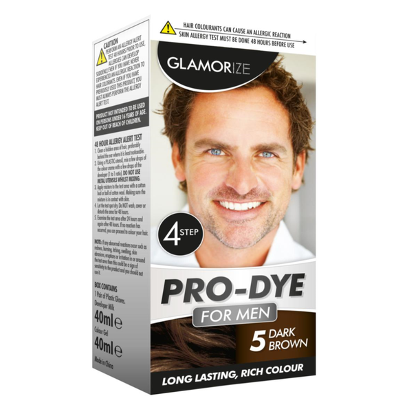 Glamorize Pro-Dye Men’s Dark Brown Hair Dye No.5 (½ Case)