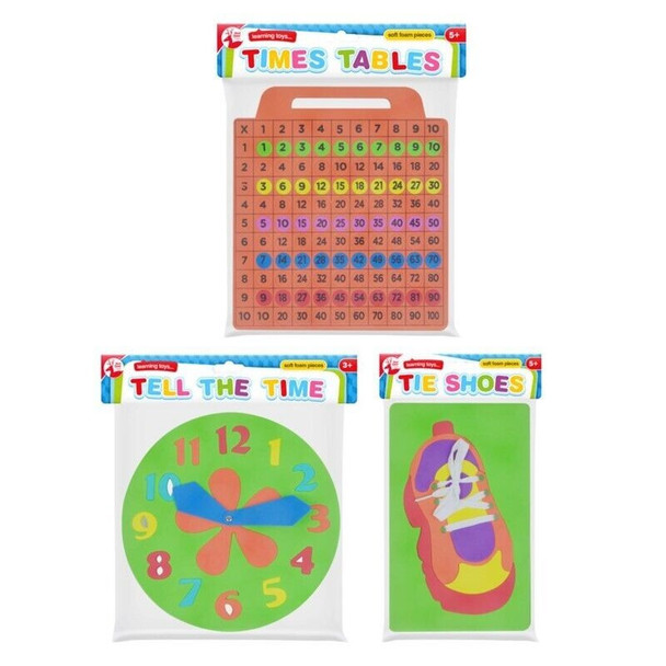Front view of Red Deer Learning Toys – 3 Mixed Types educational set in retail packaging – ½ Case