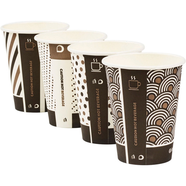 8oz Mixed Design Compostable Single Wall Bamboo Cups (Case)
