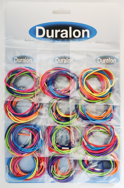 Duralon thin elastic hair ties – 12 lightweight no-metal ponytail bands for girls and women