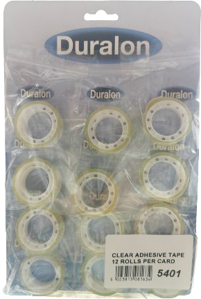 Duralon clear adhesive tape – transparent sticky tape roll for wrapping, sealing and office use
