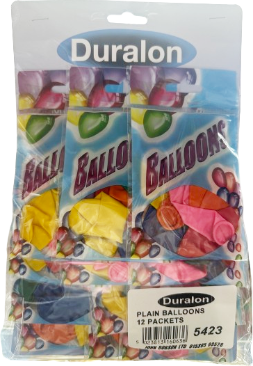 Duralon assorted colour latex balloons – plain party balloons for birthdays and celebrations in the UK