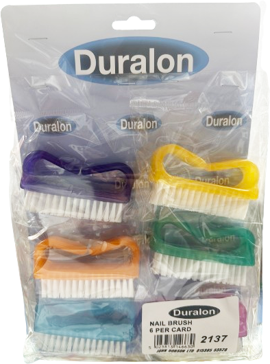 Duralon double-sided nail brush – hand and nail cleaning brush for hygiene and manicure use