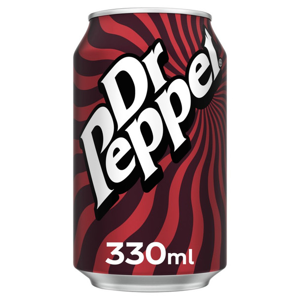 Dr Pepper 330ml can front branding