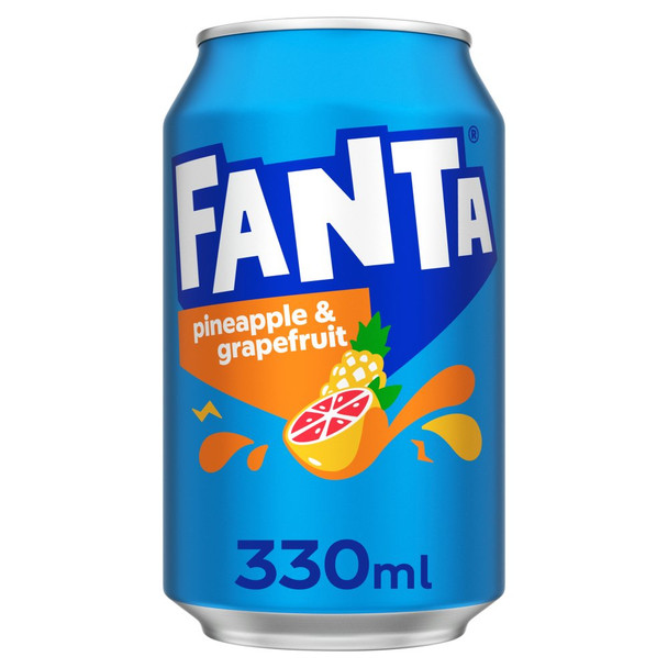 Fanta Pineapple & Grapefruit 330ml can front label