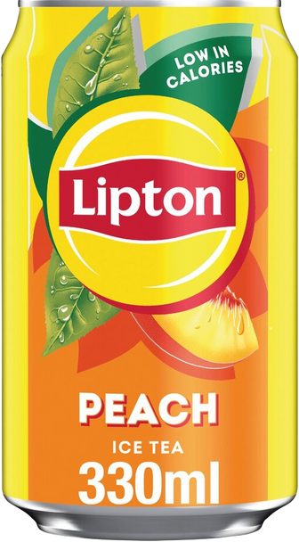 Lipton Peach Iced Tea 330ml can front label