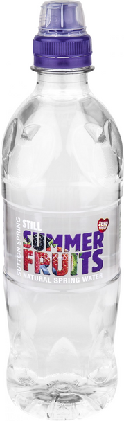 Sutton Spring Summer Fruits Still Water 500ml bottle front label