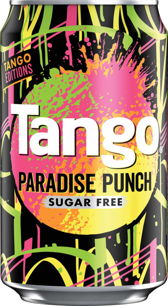 Tango Paradise Punch Sugar Free 330ml can front label