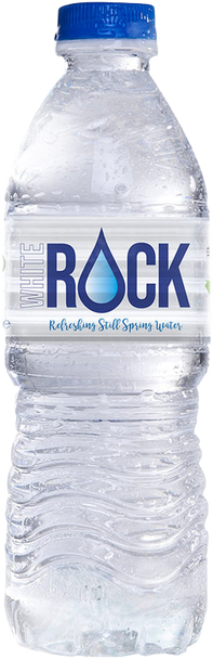 White Rock Natural Spring Water 500ml bottle front label