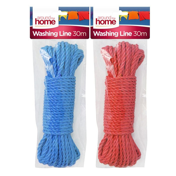 Assorted Washing Lines 30m front packaging in mixed colours