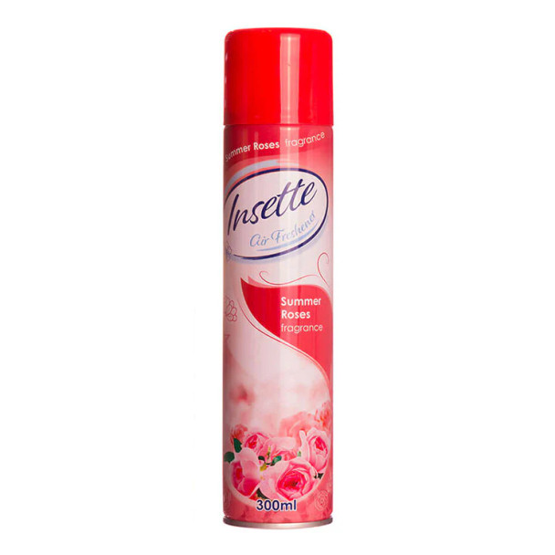 Insette Summer Roses aerosol air freshener 300 ml front can