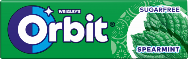 Orbit Spearmint Sugar‑Free Chewing Gum 10‑piece pack front