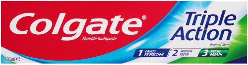 Colgate Triple Action Toothpaste 100ml front pack