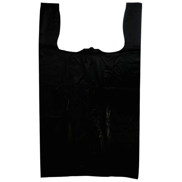 M4 Black Large Carrier Bags 11x17x21 28mu front view