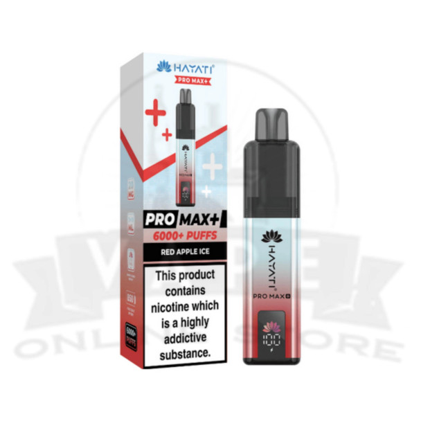 Hayati PRO MAX+ 6000+ Kit Red Apple Ice vape device front view