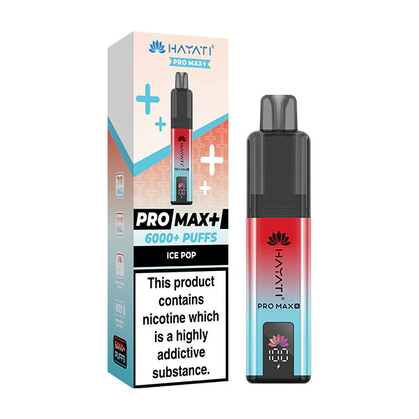 Hayati PRO MAX+ 6000+ Ice Pop vape device front view