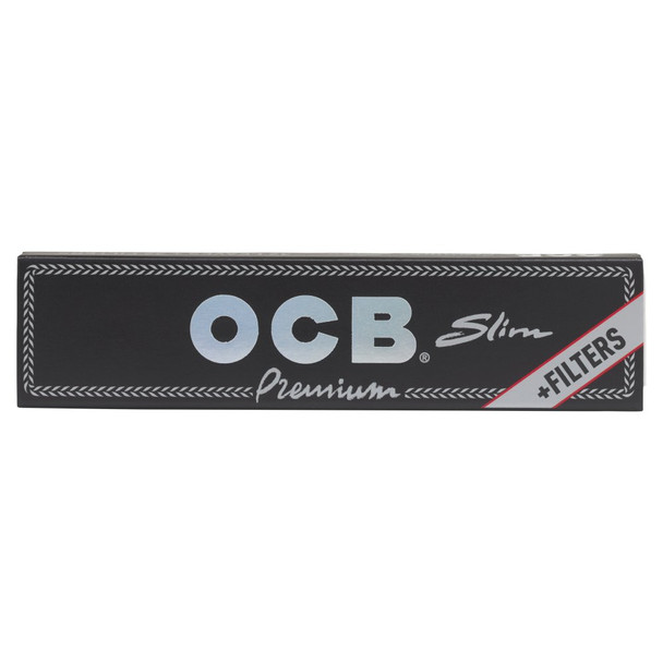 OCB Black King Size Slim + Filters Premium Rolling Papers 32s