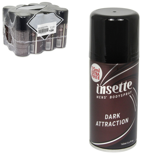 Insette Mens Bodyspray Dark Attraction 165ml