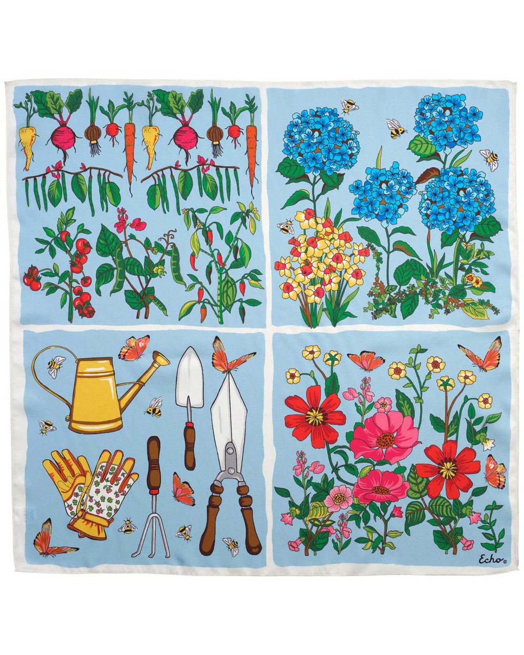 Green Thumb Silk Square Bandana Scarf | Shop Smithsonian Store