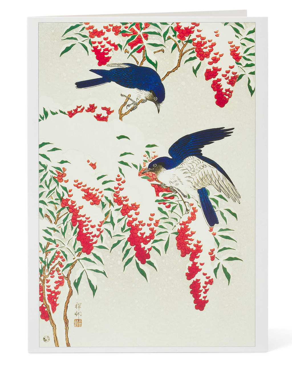 【Ohara】新政特別頒布会2017Spin off Collection Ohara Koson Shōson Flycatchers in Snow Holiday Cards | Shop