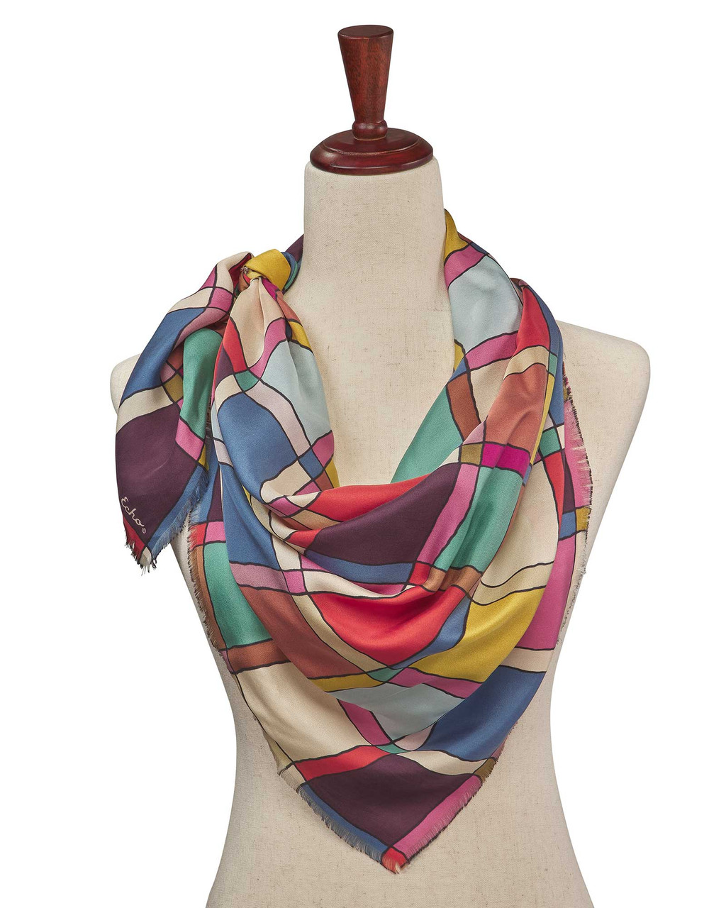 Windowpane Silk Square Scarf | Shop Smithsonian Store