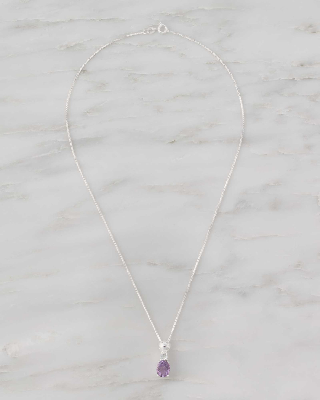 Amethyst and Topaz Necklace in Sterling Silver | Shop Smithsonian