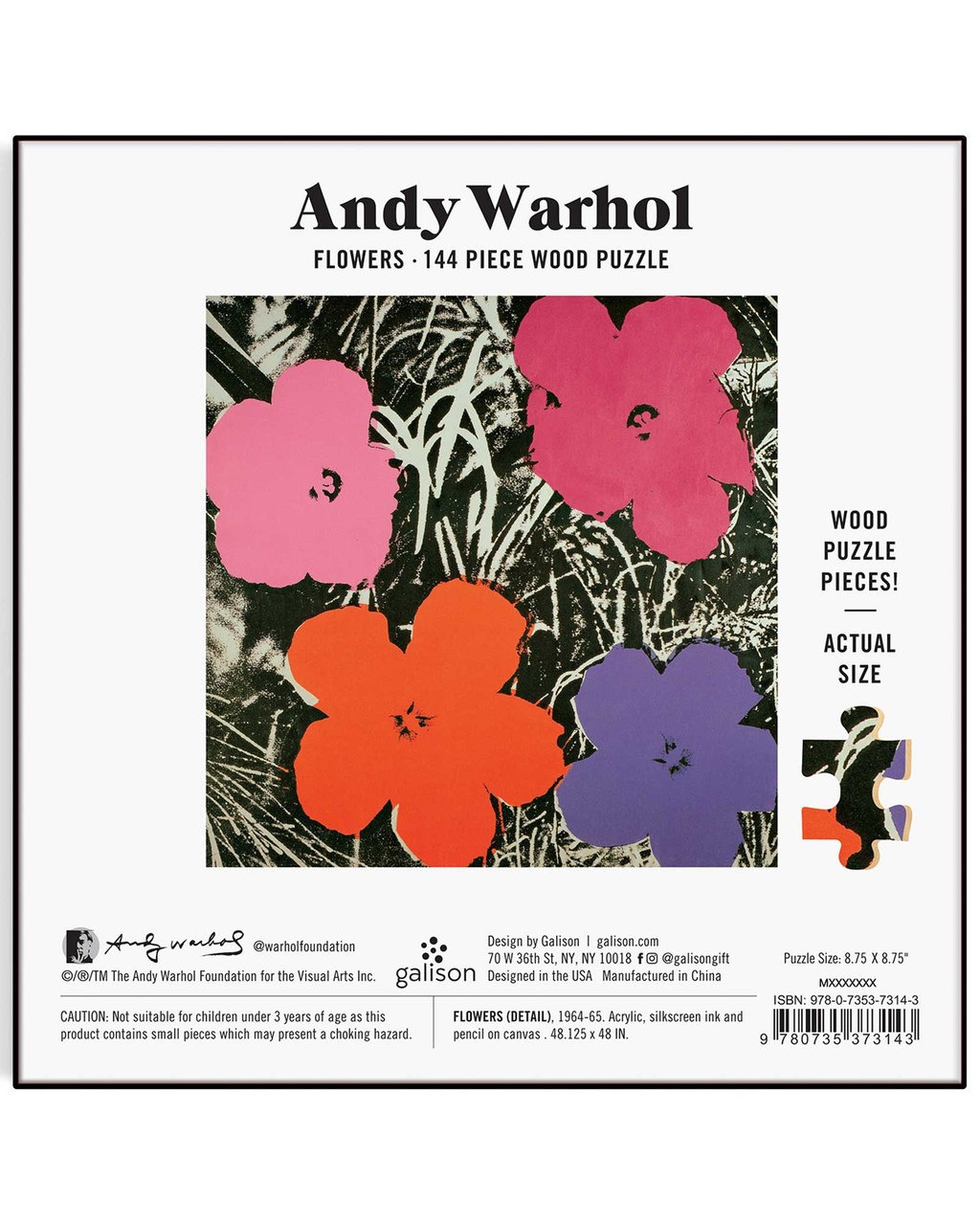 Andy Warhol Flowers Wood Puzzle | Shop Smithsonian Store Andy Warhol Flowers Wood Puzzle | Shop Smithsonian Store