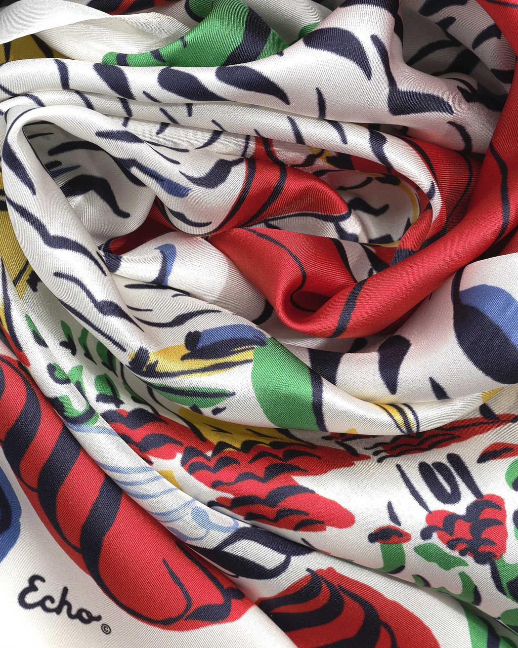 小物 PORTER CLASSICTIMES SQUARE SILK STOLE Sail Away Silk Square Scarf | Shop Smithsonian Store