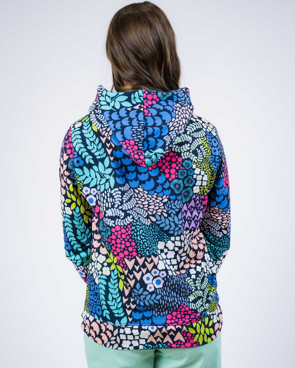 Navy Floral Printed Hoodie Jacket | Shop Smithsonian Store