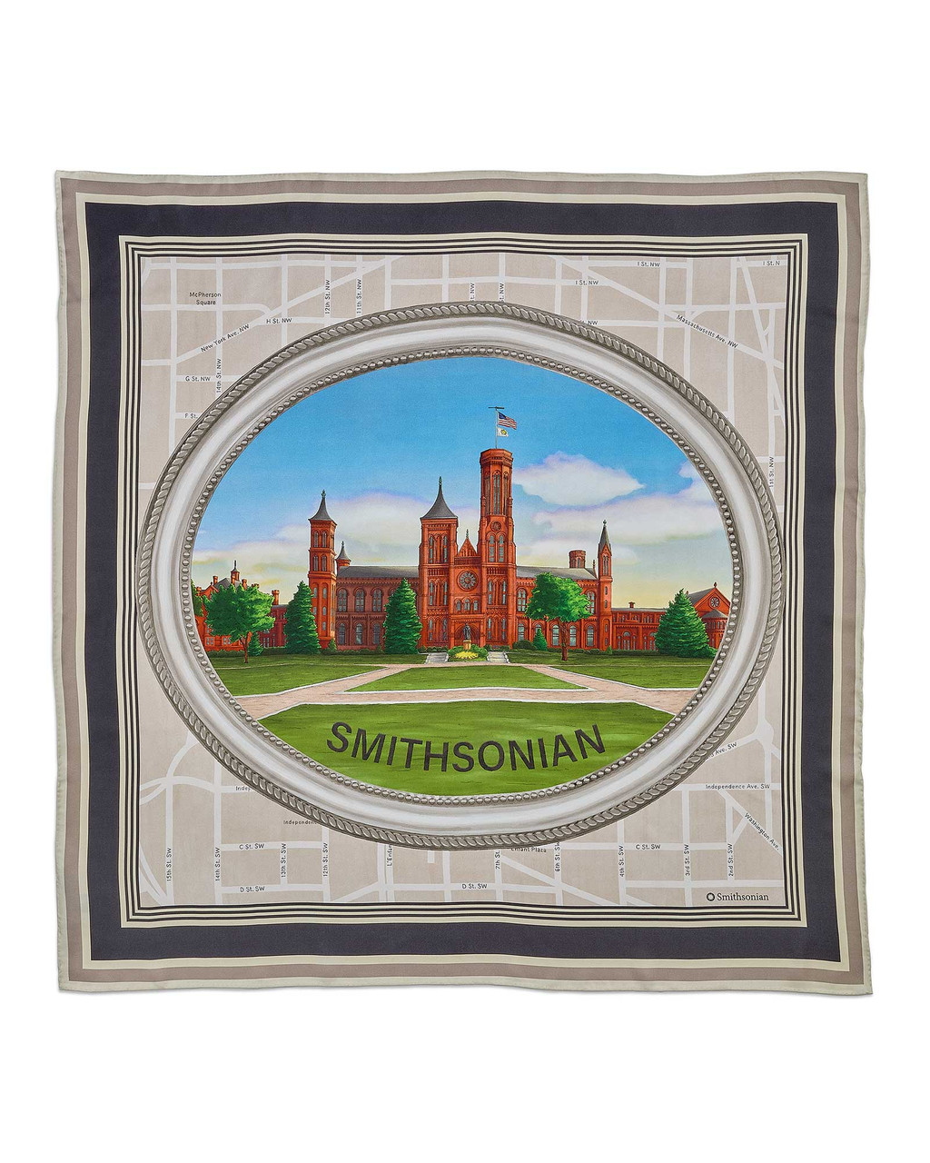 Smithsonian Castle 250th Commemorative Silk Scarf