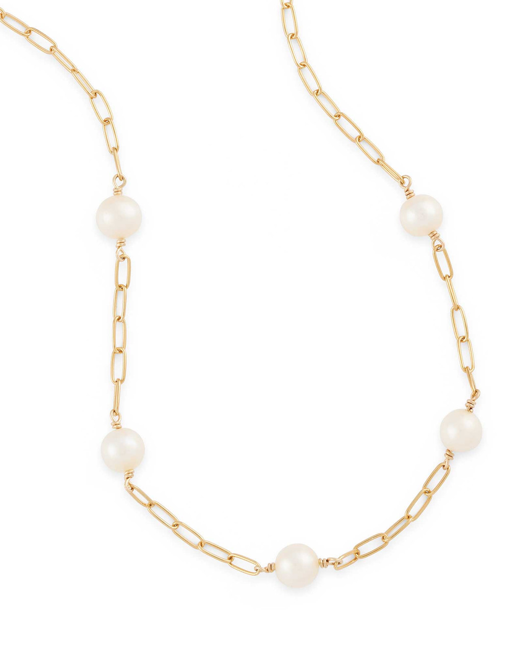 Freshwater Pearl Paperclip Station Necklace | Shop Smithsonian Store