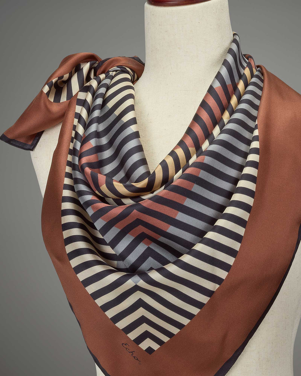 Concentric Stripes Silk Square Scarf | Shop Smithsonian Store