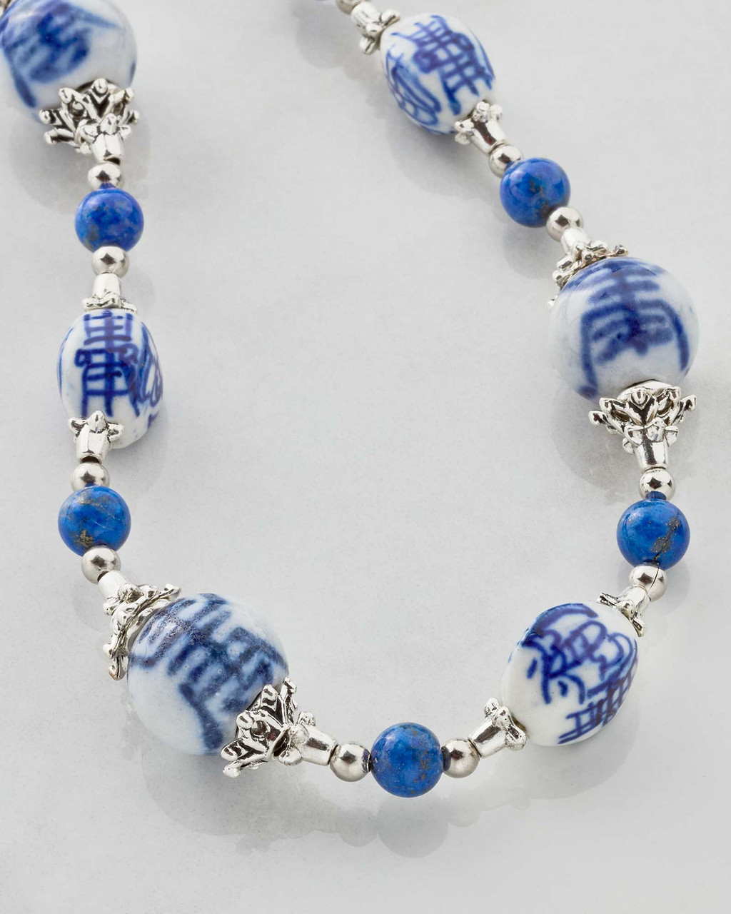 Blue and White Porcelain with Lapis Lazuli Necklace | Shop