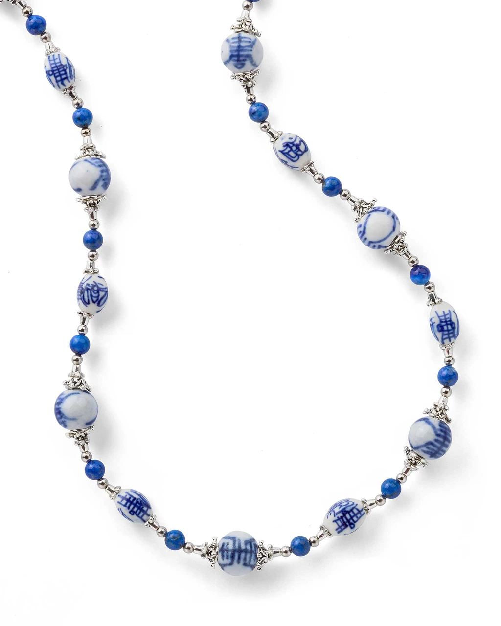 Blue and White Porcelain with Lapis Lazuli Necklace | Shop