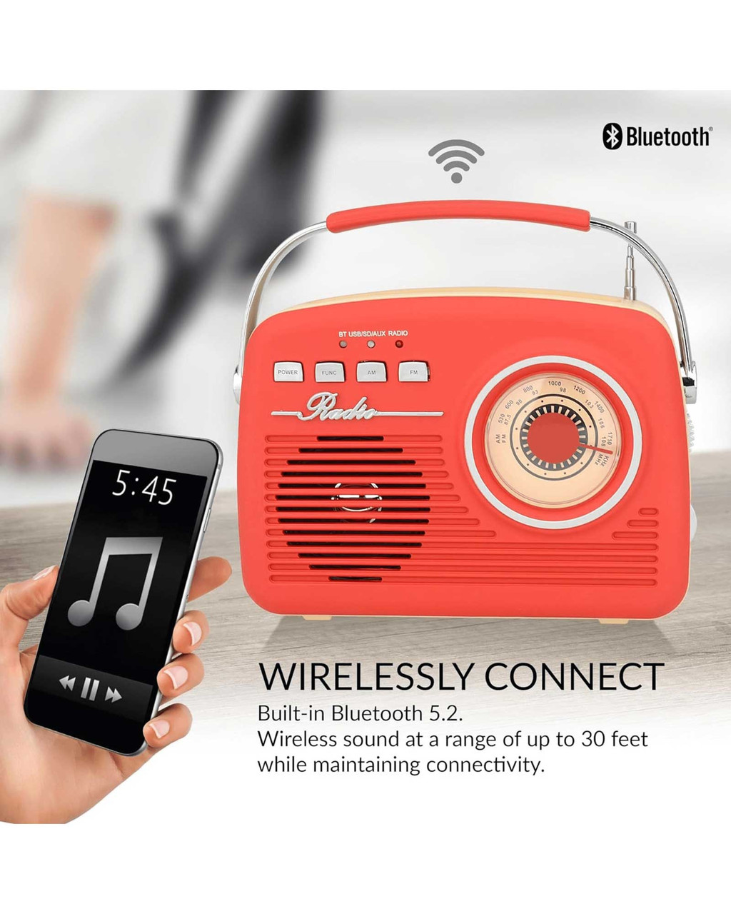 The National Gallery Bluetoothスピーカー Retro Red Bluetooth Speaker | Shop Smithsonian Store