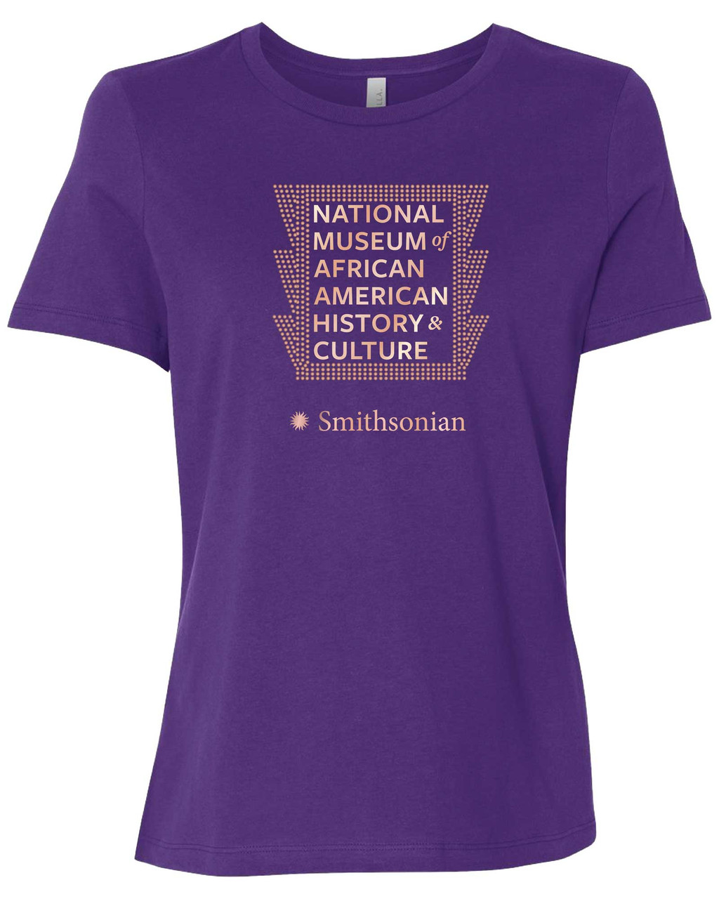 NMAAHC Logo Purple with Foil Ladies T-Shirt | Shop Smithsonian Store