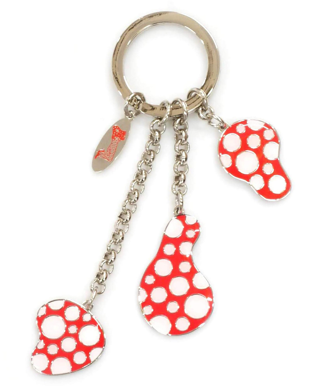 YAYOI KUSAMA Pumpkin Key Chain Set of 2 Yellow Red Polka Dot