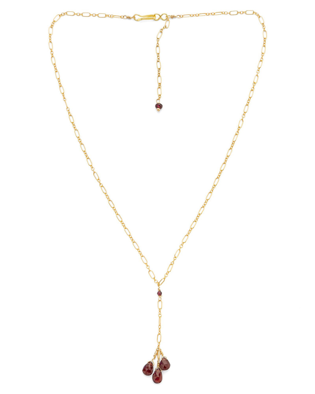 Garnet Drop Necklace