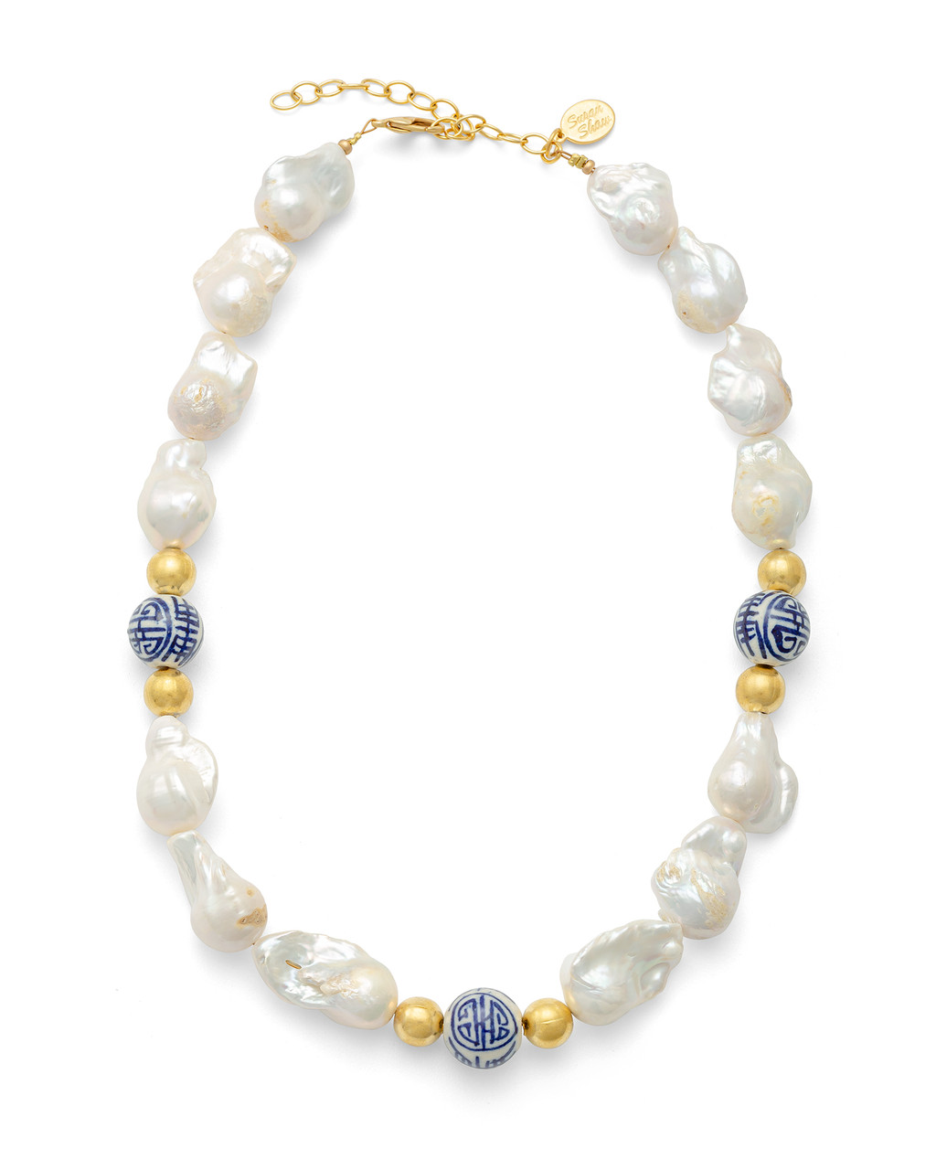 Buy Blue Billie Mixed Baroque Pearl Necklace - Ocra