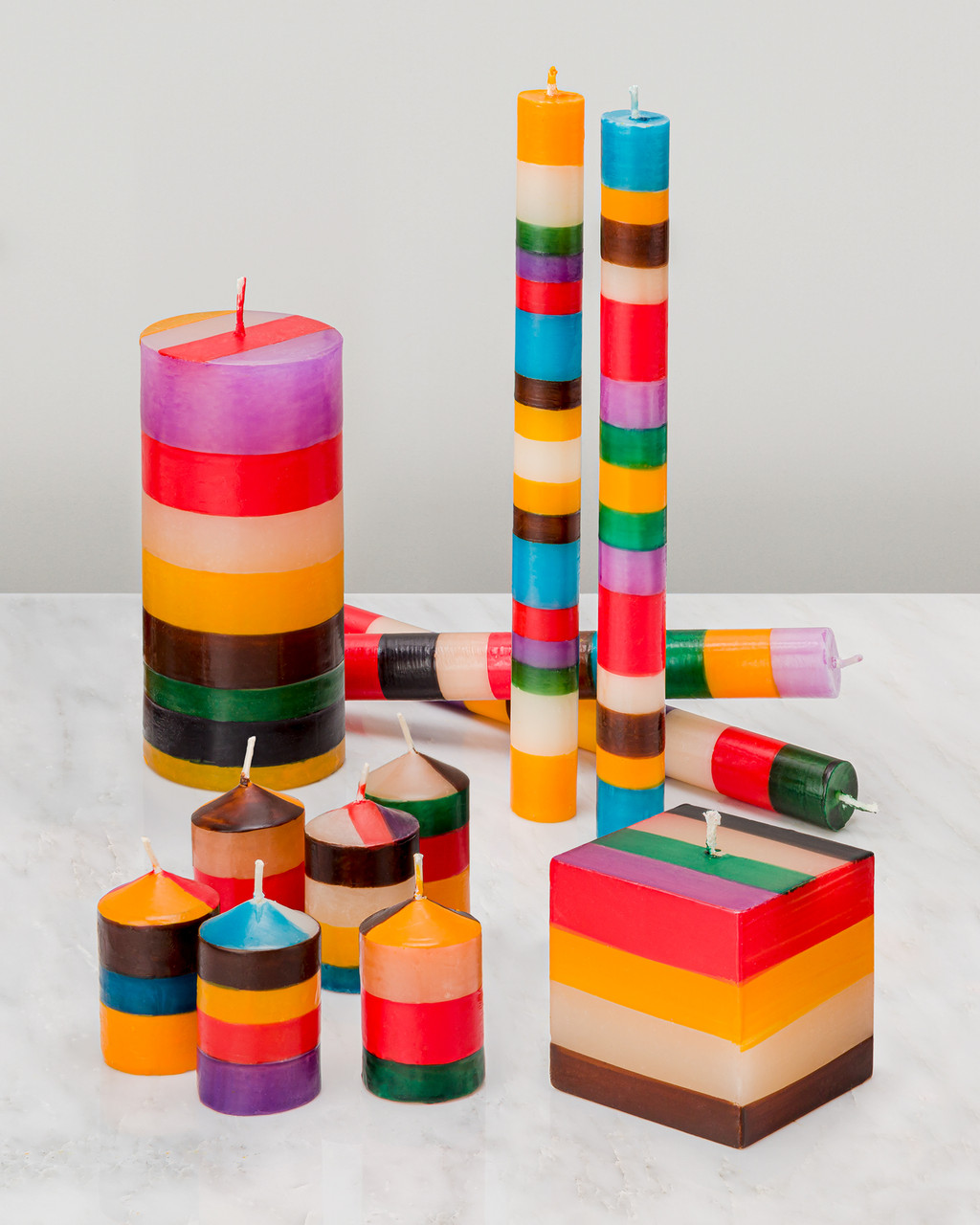 21+ Multi Colored Taper Candles