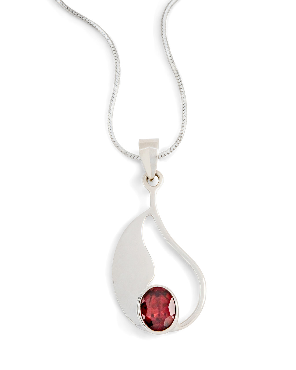 Gothic Charm - Sterling Silver and Enamel Garnet Pendant in Hexagon Sh –  Mark Poulin Jewelry