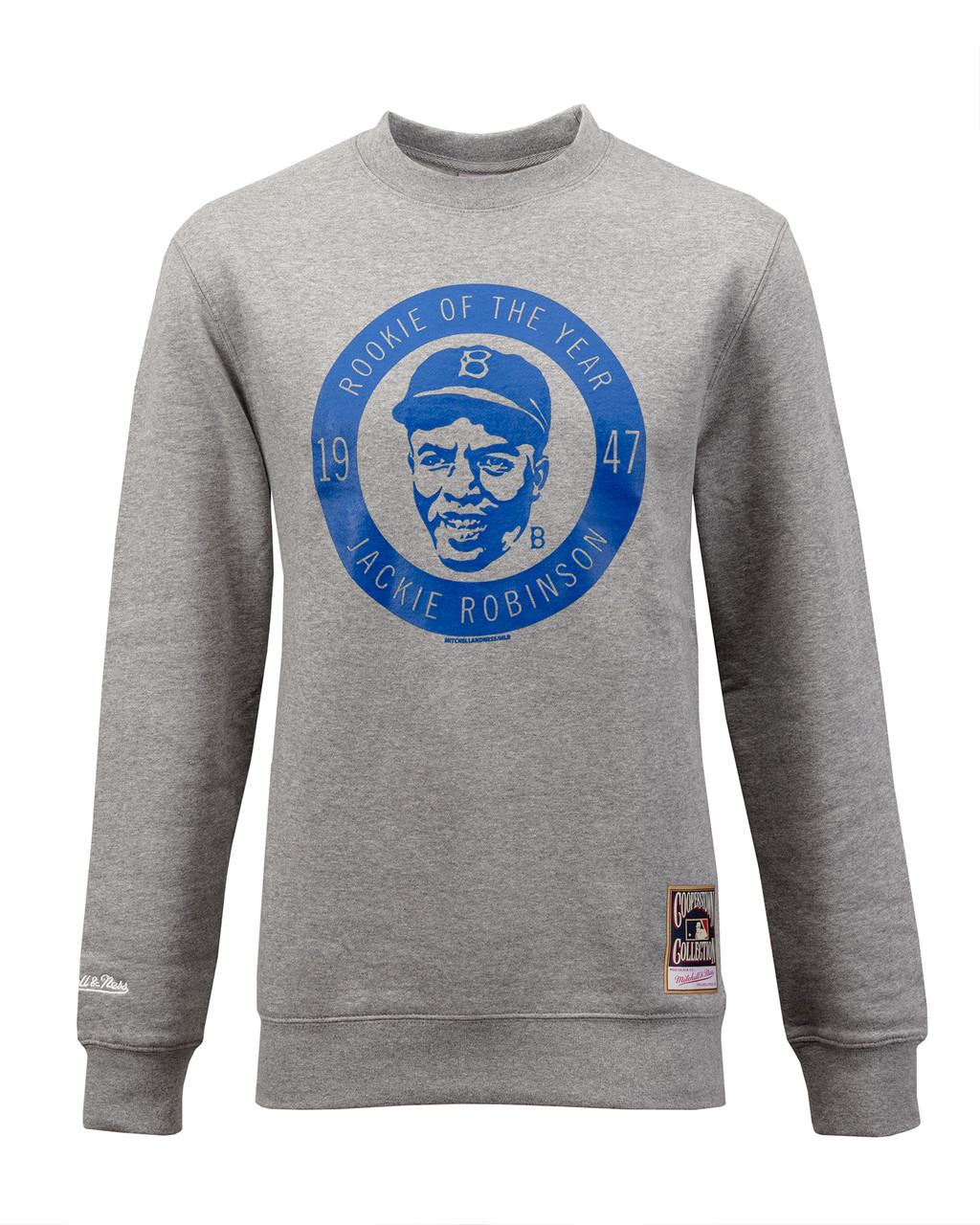 Men’s Teambrown Jackie Robinson Kansas City Monarchs Gray Name & Number  T-Shirt