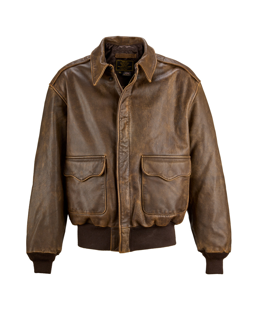 Men\'s Leather Mustang A2 Flight Jacket